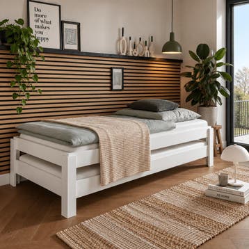 Infanskids Ruimte Besparend Opstapelbed Denver II Wit - 90 x, Nieuw
