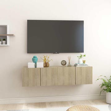vidaXL Tv-hangmeubelen 2 st 60x30x30 cm sonoma eikenkleurig, Huis en Inrichting, Verzenden, Nieuw