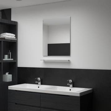 vidaXL Wandspiegel met schap 50x60 cm gehard glas, Verzenden