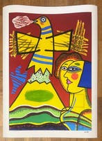 Corneille (1922-2010) - Le grand oiseau du Mont Fuji, Antiquités & Art