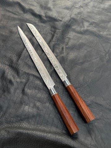Keukenmes - Japans mes. Handgemaakt keukenmes voor chef.
