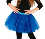 Donkerblauwe Tutu Glitter 30cm, Verzenden, Nieuw