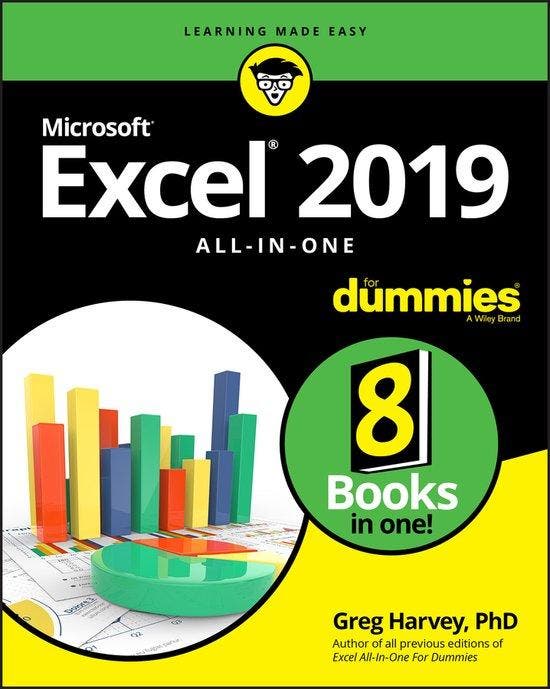 Excel 2019 All–in–One For Dummies 9781119517948 Greg Harvey, Boeken, Taal | Engels, Zo goed als nieuw, Verzenden