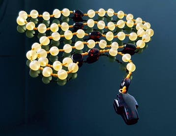 Chapelet - Ambre, Chapelet en ambre baltique brut et non