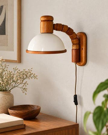 Steinhauer Apeldoorn - Lamp - Hout - draaibare wandlamp