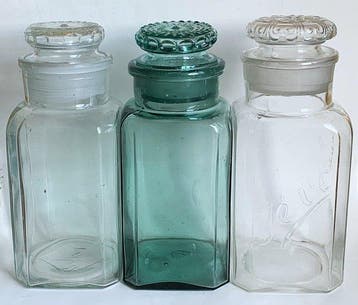 Pot (3) - Glas - voorraadpotten met stop