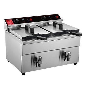 Inductiefriteuse | Elektrisch | 8+8L | 80°C/190°C | 7kW (2x, Verzenden, Nieuw in verpakking