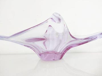 Val Saint Lambert - Schotel - Kristal - Violet, met etiket