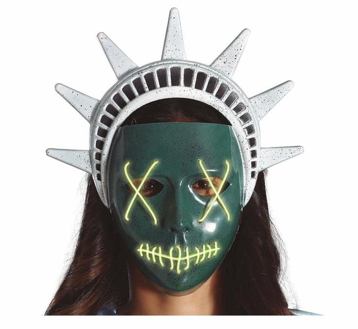 Halloween Masker Vrijheidsbeeld, Hobby en Vrije tijd, Feestartikelen, Nieuw, Verzenden