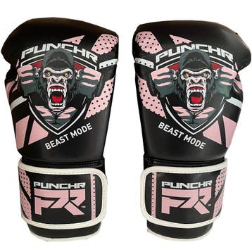 PunchR™ PunchR Beast Mode Kids Bokshandschoenen Zwart Roze, Verzenden, Nieuw, Bokshandschoenen