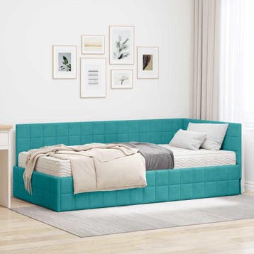 vidaXL Hoekbedframe met Matras met hoofdeinde 2 pcs, Verzenden, Nieuw