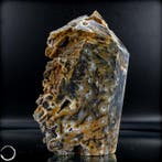 Agaat-Chalcedoon-obelisk met druse – ruwe structuur en
