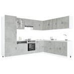 vidaXL 14-delige Keukenkastenset Porto bewerkt hout, Verzenden, Nieuw