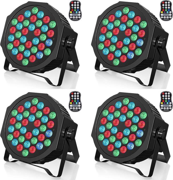 4x LED Podiumspots RGB | Retour deal | Knalkorting nu, Muziek en Instrumenten, Licht en Laser, Geluidgestuurd, Gebruikt, Licht