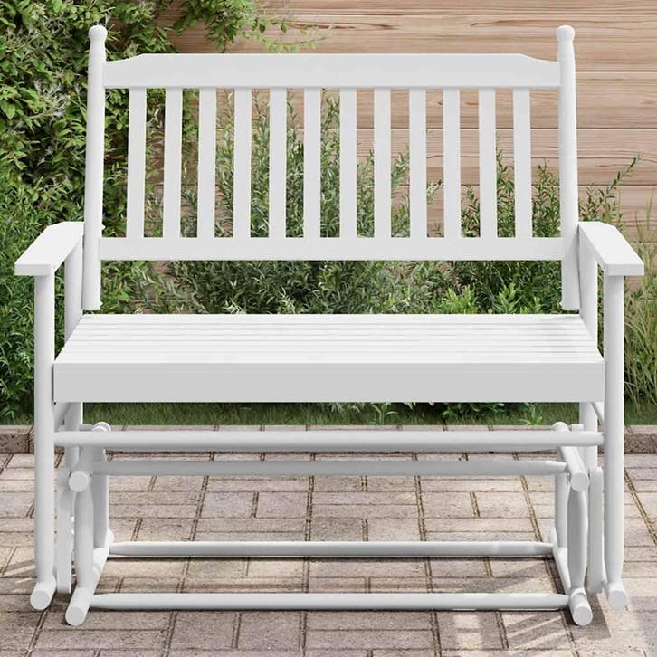 vidaXL Schuifbankje 118x70x104,5 cm massief populierenhout, Huis en Inrichting, Stoelen, Nieuw, Verzenden