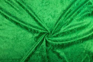 Velvet stof groen stof - 10m rol - Polyester stof, Hobby en Vrije tijd, Verzenden, Nieuw