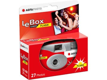Agfaphoto -  Wegwerp Camera Lebox Flash  - Rood, Audio, Tv en Foto, Fotocamera's Analoog, Verzenden, Nieuw, Overige Merken
