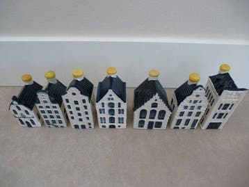 KLM-huisje - Zeven KLM/Bols huisjes (gevuld), Antiquités & Art