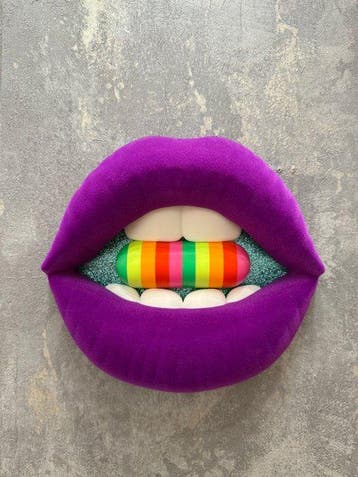 KIRAS - SONO STUPEFACENTE! VELVET EFFECT viola 23X21CM