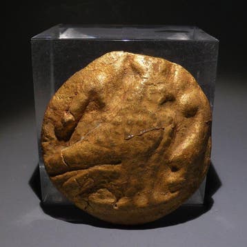 Oud-Egyptisch Terracotta, Goud Horus gouden mummie-amulet. Ø