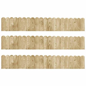 vidaXL Gazonranden 3 st 120 cm geïmpregneerd grenenhout, Verzenden