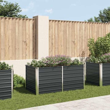 vidaXL Plantenbak verhoogd 160x80x77 cm gegalvaniseerd staal, Verzenden, Nieuw