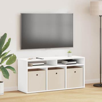 vidaXL Laagkast met lade Wit 102 x 32 x 48,5 cm, Huis en Inrichting, Verzenden, Nieuw