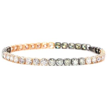Bracelet de tennis - 14 carats Or rose - 6.27ct. tw. Jaune