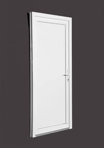 PVC Deur vol paneel basic b98xh200 cm wit L, Ophalen of Verzenden, Buitendeur