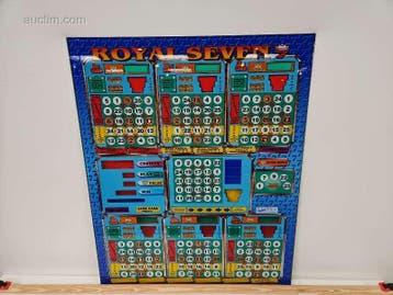 Originele frontplaat van bingo- en spelautomaat..., Verzamelen, Nieuw