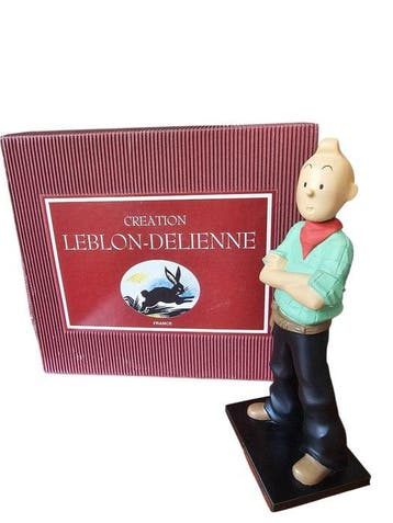 Beeldje, Leblon Delienne (1994) - Tintin en Amérique - 18 cm, Livres