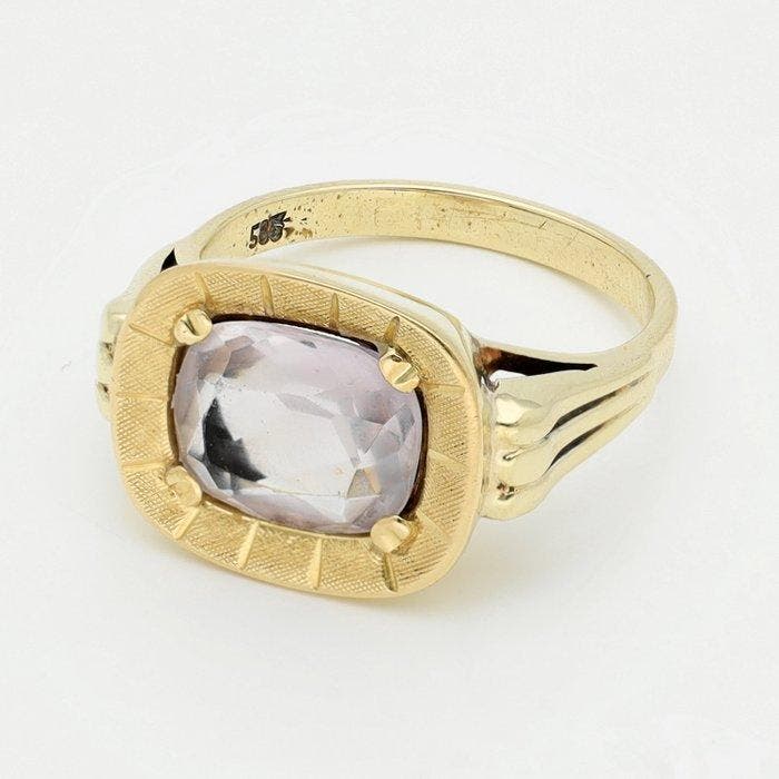 Bague - 14 carats Or jaune - améthyste, Bijoux, Sacs & Beauté, Bagues
