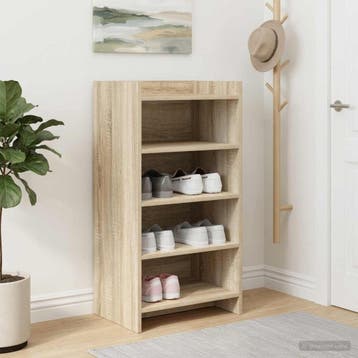 vidaXL Schoenenkast Sonoma Eiken 48 x 36 x 92 cm Bewerkt, Verzenden