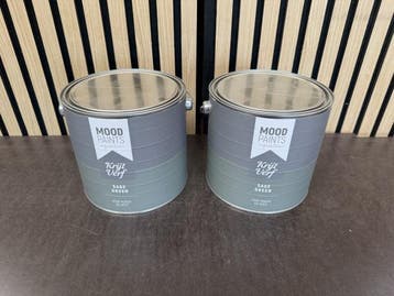 Veiling - 2x Moodpaints Krijtverf Sage Green – 2,5 L – E, Doe-het-zelf en Bouw, Nieuw
