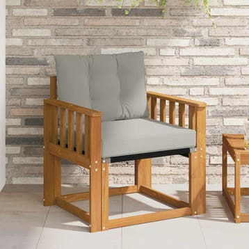 vidaXL Buitensofa Massief Acacia Hout Natuurlijk en Licht, Verzenden, Nieuw