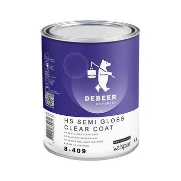 HS Semi gloss Clear Coat - 1 liter - 8-409 De Beer, Verzenden, Nieuw