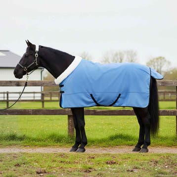 vidaXL Paardendeken Volledig Aqua 165 cm Polar fleece, Verzenden