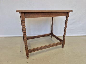 Table dappoint - Chêne - Bobbin tourné et gravé