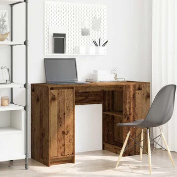 vidaXL Bureau 120x42x76 cm spaanplaat oud hout, Verzenden