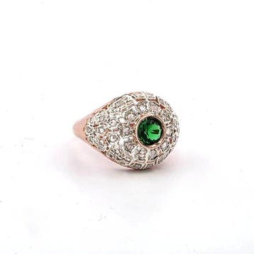 Zonder minimumprijs - Ring - 9 kt. Roségoud, Zilver Spinel -