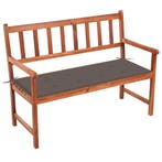 vidaXL Tuinbank met kussen 120 cm massief acaciahout, Tuin en Terras, Verzenden, Nieuw