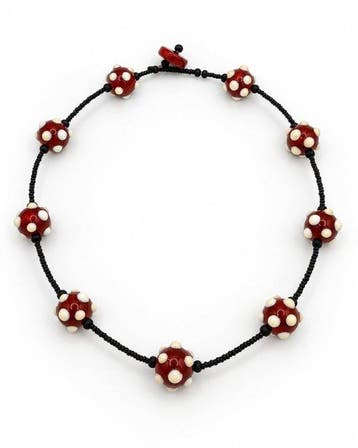 verre de Murano - Collier - verre marron et ivoire, Antiek en Kunst