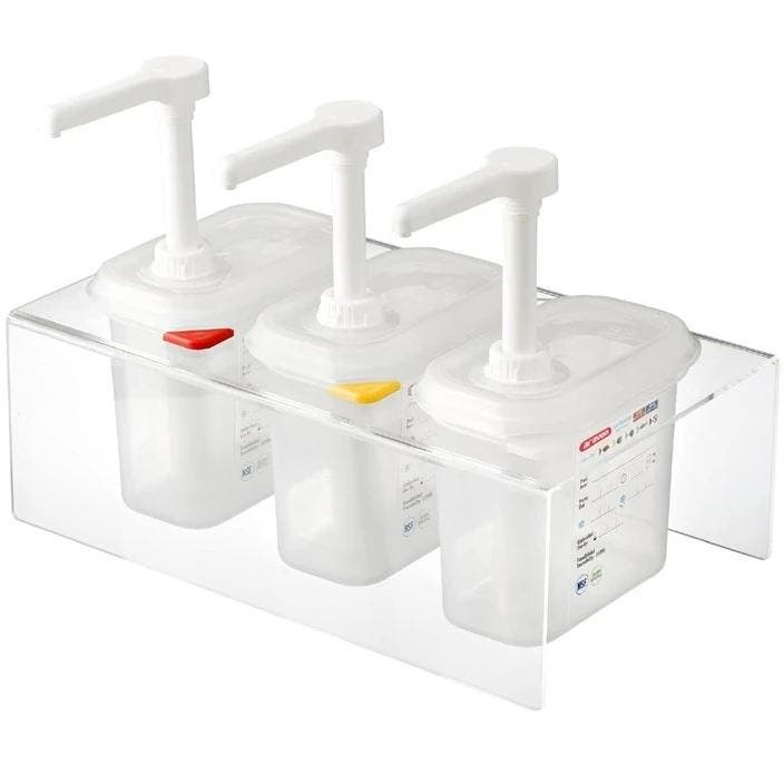 Sausdispenserstation | Kunststof | 3 Dispensers (3x 1.5L) |, Articles professionnels, Horeca | Équipement de cuisine, Envoi