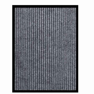 vidaXL Deurmat 60x80 cm gestreept grijs, Verzenden
