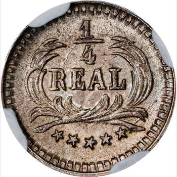 Guatemala. 1/4 Real 1889 - NGC MS64