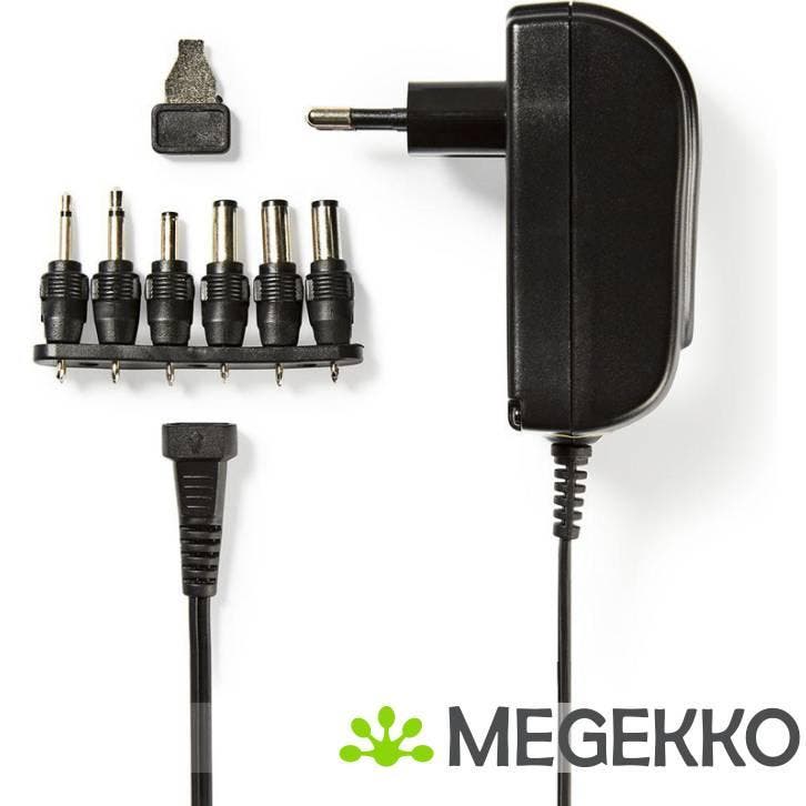 Nedis Universele AC-voedingsadapter 1,5 A, Computers en Software, Pc- en Netwerkkabels, Nieuw, Verzenden