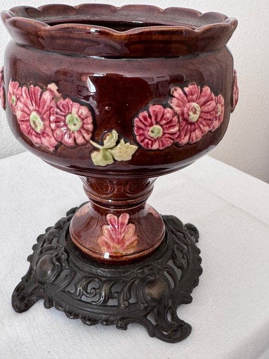 Onbekend - Olielamp - Onbekend - Opaline glas, keramiek,, Antiek en Kunst, Curiosa en Brocante