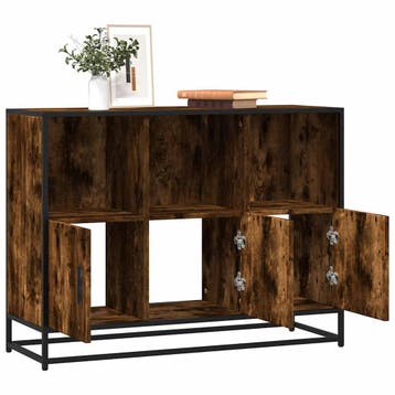 vidaXL Dressoir 100x35x76 cm bewerkt hout gerookt, Maison & Meubles, Verzenden