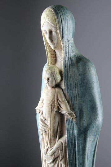 Beeldje - Madonna and Child - Gips