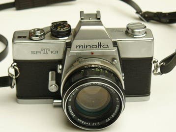 Minolta SRT 101 + Rokkor 1.7/55mm + Rokkor 2.5/100mm |, Nieuw